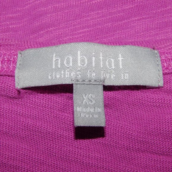 Habitat Womens XS Purple Baltic Round Neck Pieced Pocket Tunic Shirt Top - Picture 4 of 10